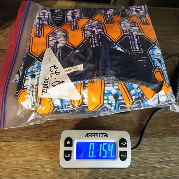 Vibrant Orange and Blue Patterned Skirt - Picture 16 of 16